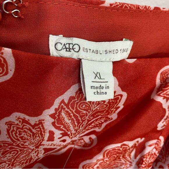 Cato Womens Floral Babydoll Square Neck Blouse Size XL NWT Fairy Garden Coquette - Picture 8 of 11